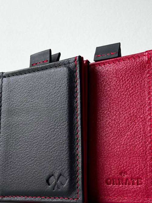Billetera Mónaco Speciale Negro / Rojo